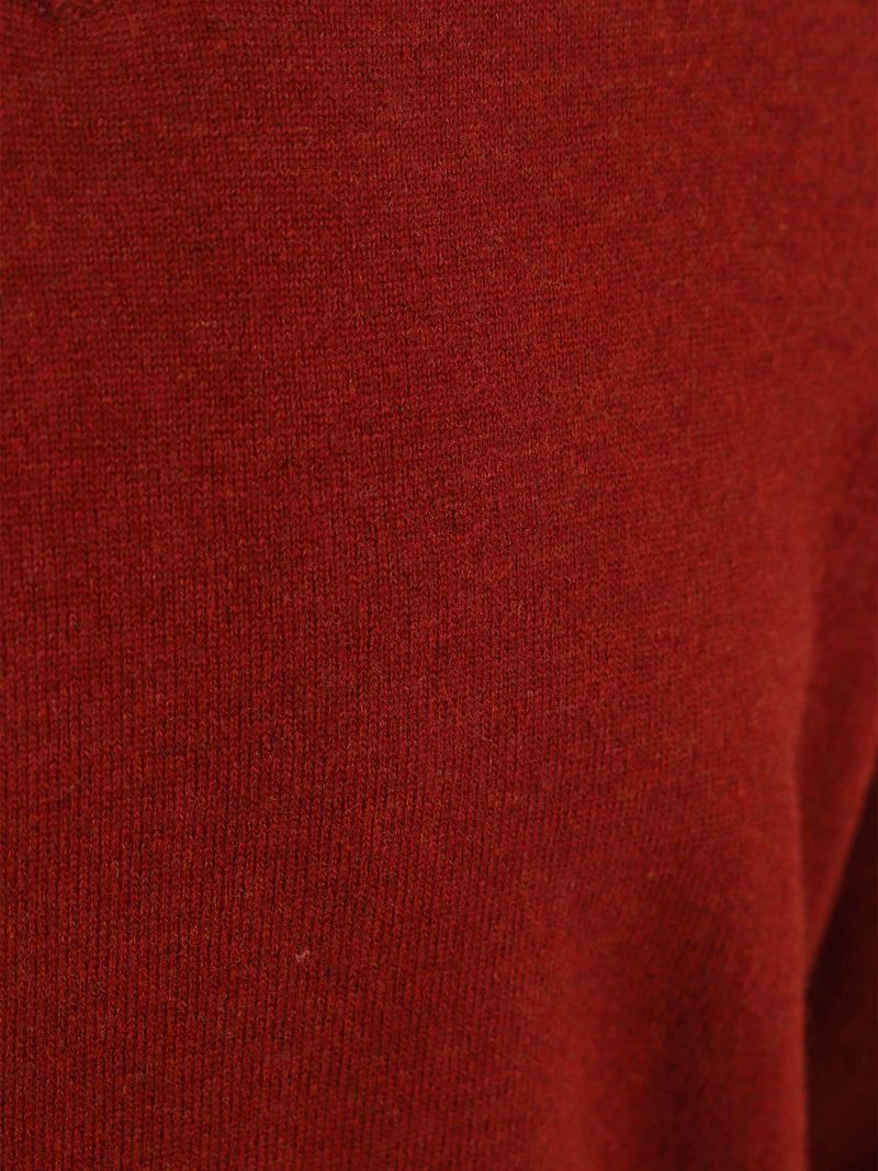 Steppin' Out Pullover V-Ausschnitt Merinowolle Rot - Größe XXL günstig online kaufen