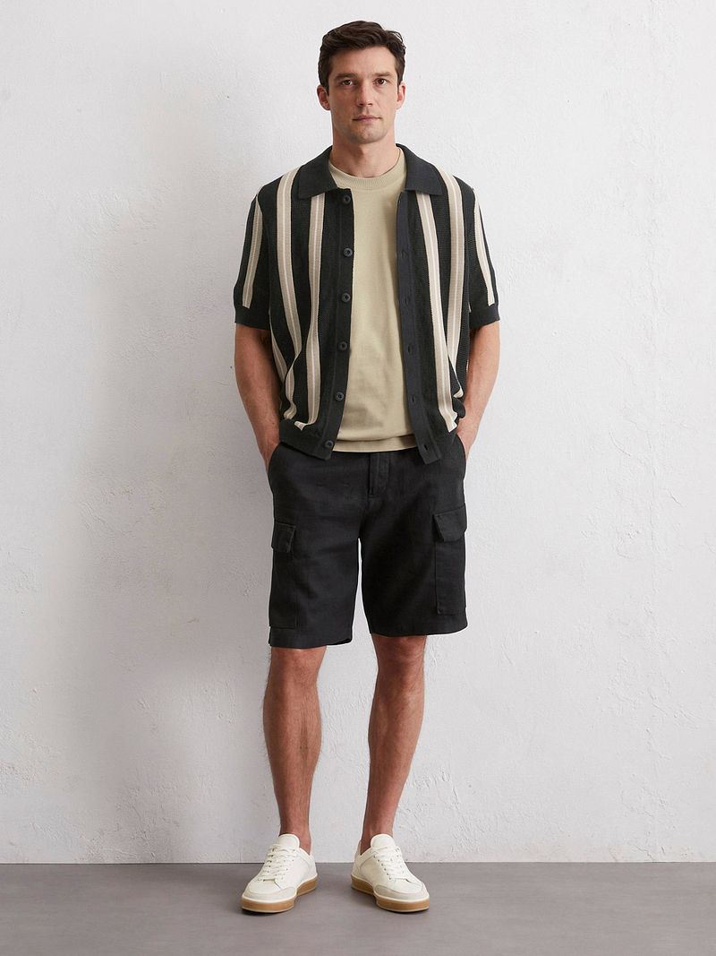 Marc O'Polo Knitted Crochet Hemd Short Sleeves Schwarz - Größe M günstig online kaufen