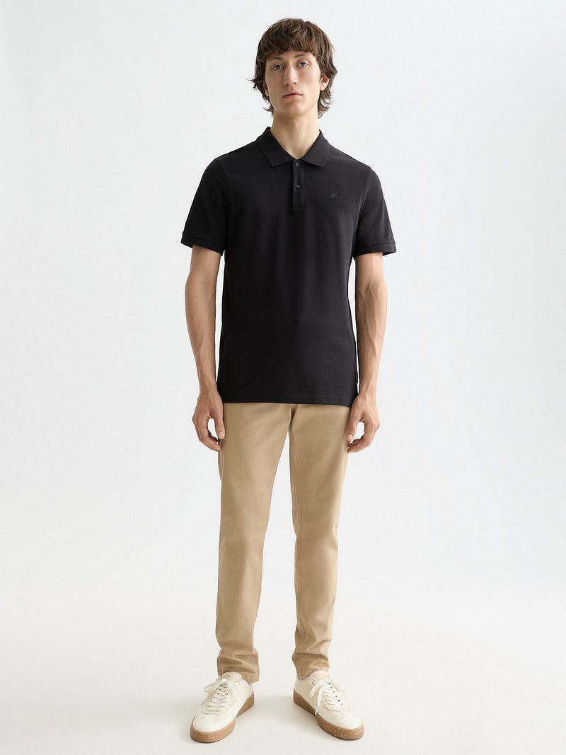 Scotch And Soda Core Piqué Poloshirt Schwarz - Größe M günstig online kaufen