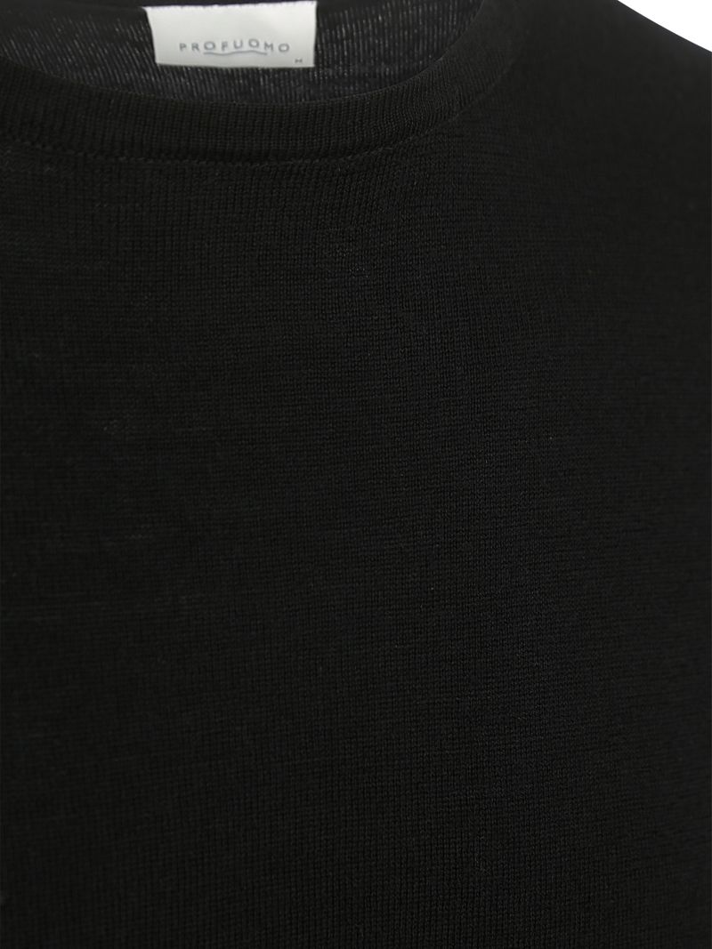 Profuomo Pullover Merinowolle Schwarz - Größe M günstig online kaufen