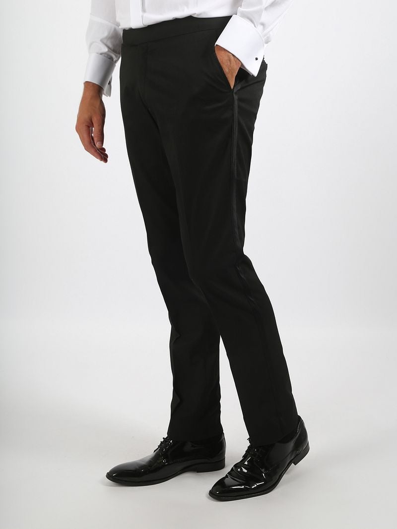 Herren Gala Hose aus Wollmix – Schwarz, Slim Fit - Größe 52 günstig online kaufen