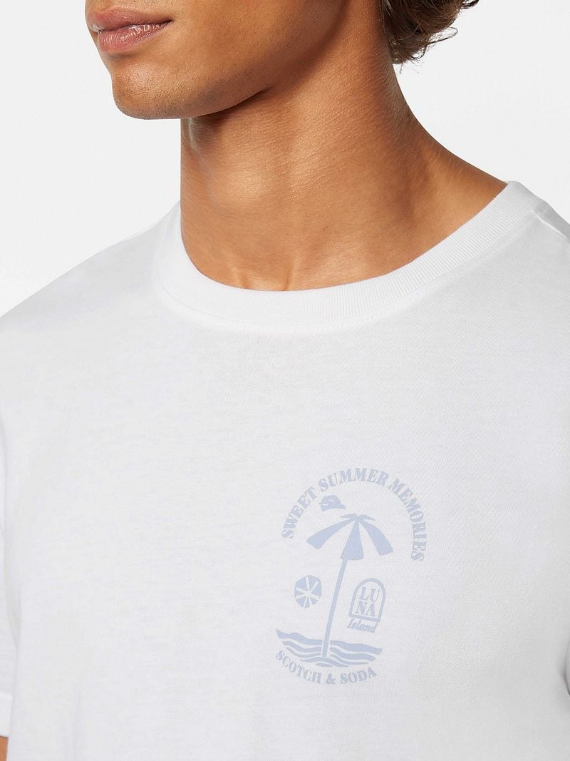 Scotch and Soda Logo T-Shirt Wit