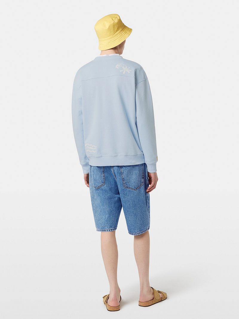 Scotch and Soda Sweater Embroidered Lichtblauw