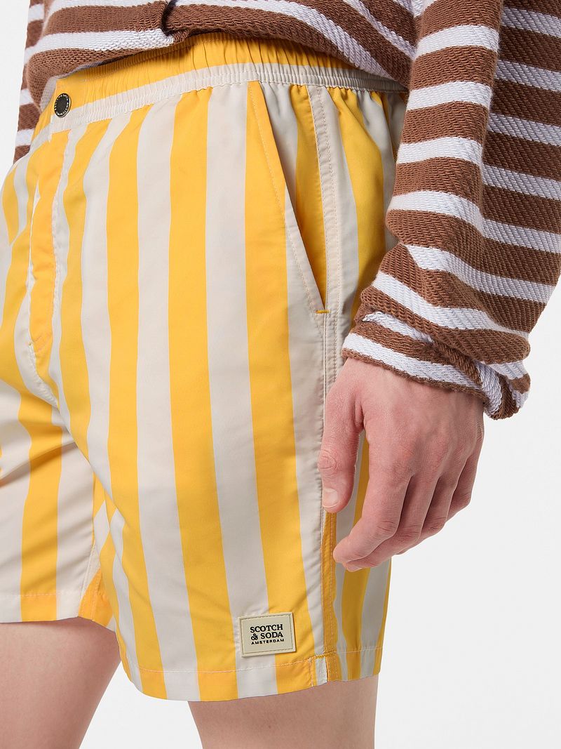 Scotch and Soda Scotch & Soda Zwembroek Strepen Geel