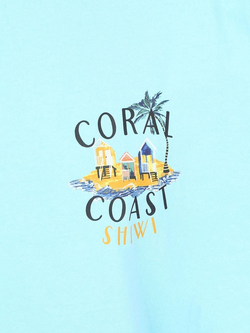 Shiwi T-Shirt Finn Coral Coast Backprint Hellblau - Größe XL günstig online kaufen