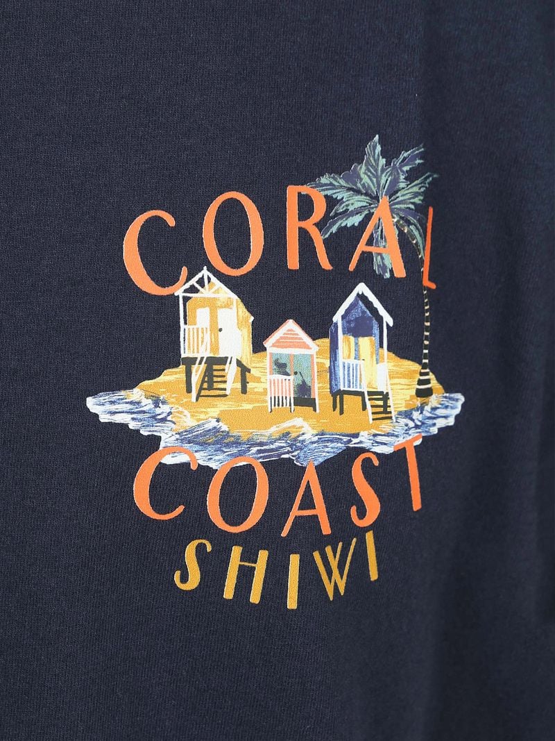 Shiwi T-Shirt Finn Coral Coast Navy - Größe S günstig online kaufen