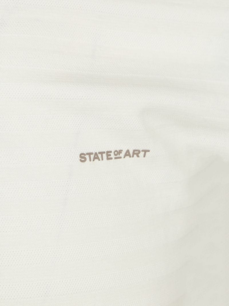 State of Art Poloshirt Jersey Structured Stripe Weiß - Größe XXL günstig online kaufen