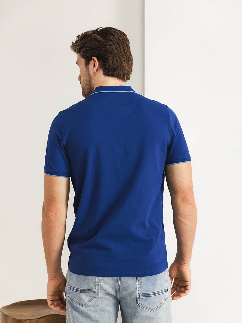 State of Art Poloshirt Piqué Kobaltblauw