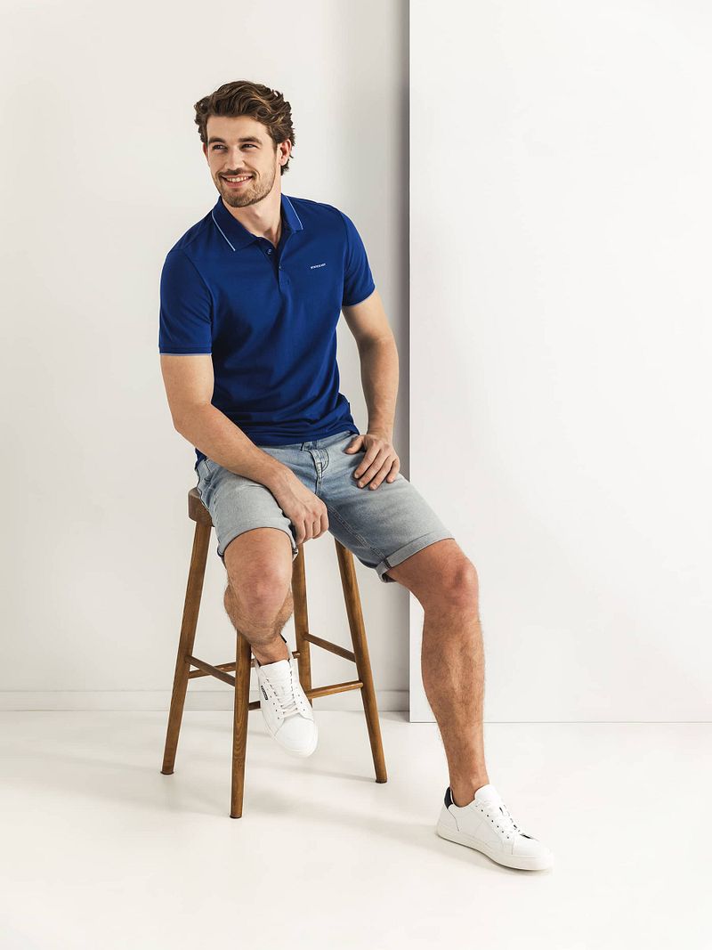 State of Art Poloshirt Piqué Kobaltblauw