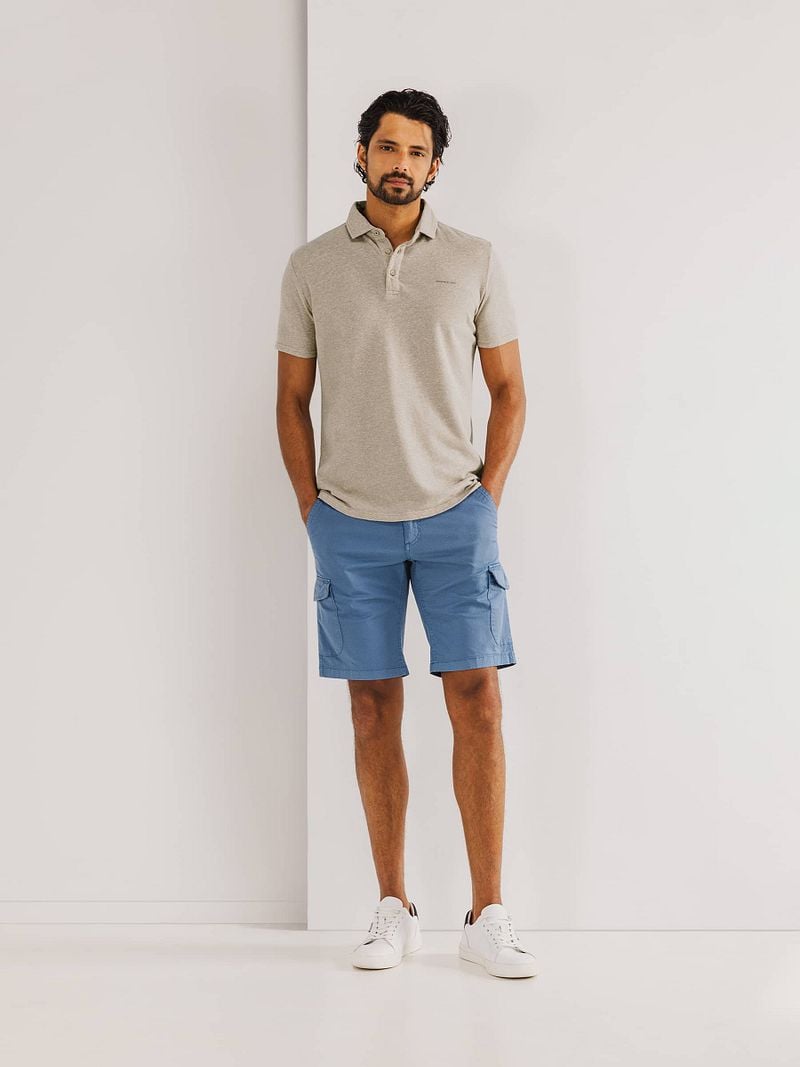 State of Art Poloshirt Piqué Melange Beige - Größe L günstig online kaufen