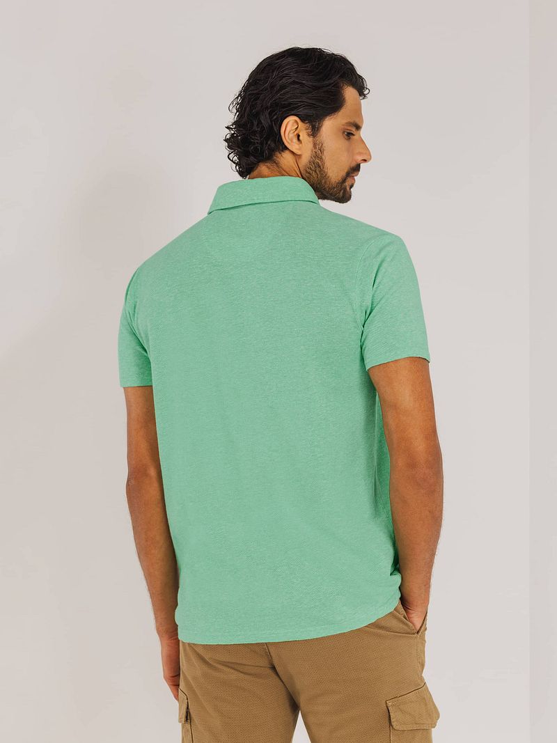 State of Art Poloshirt Piqué Melange Groen