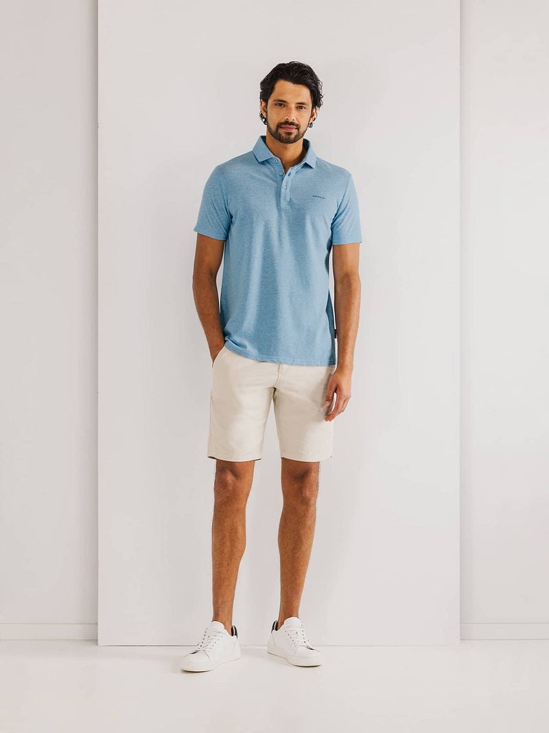 State of Art Poloshirt Piqué Melange Hellblau - Größe XXL günstig online kaufen