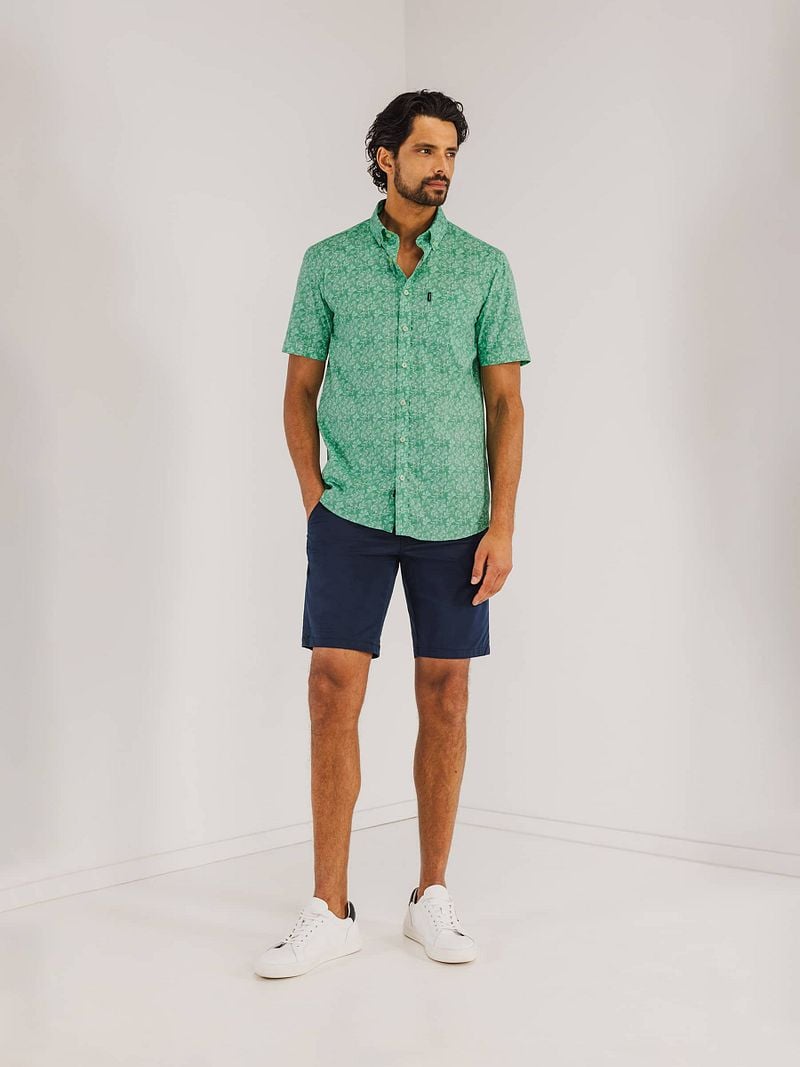State Of Art Short Sleeve Hemd Leafs Grün - Größe 4XL günstig online kaufen