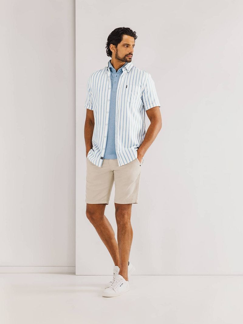 State Of Art Short Sleeve Hemd Stripes Hellblau - Größe 3XL günstig online kaufen