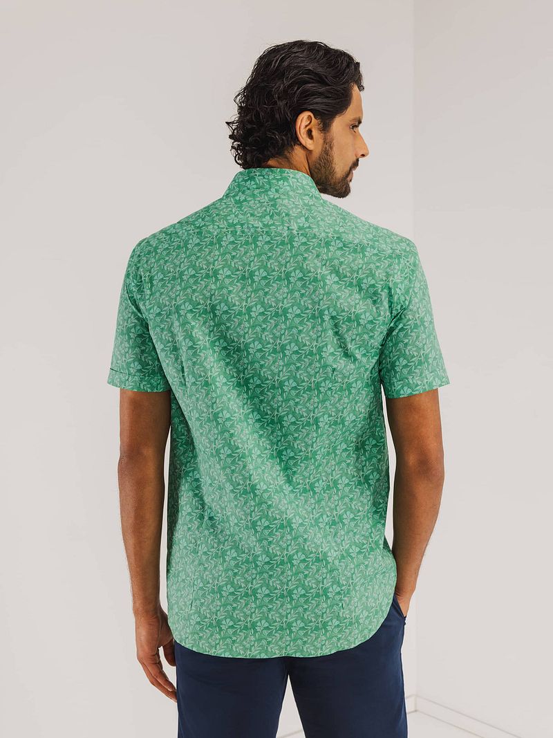 State of Art Short Sleeve Overhemd Leafs Groen