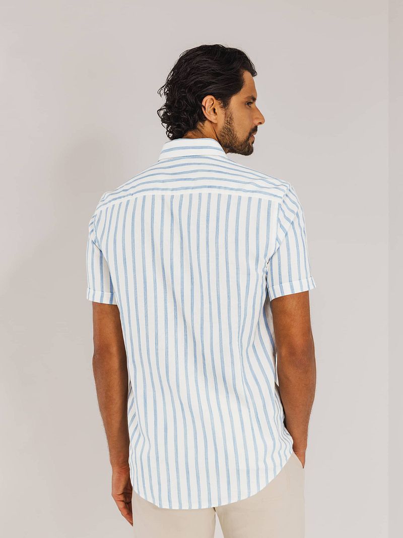 State of Art Short Sleeve Overhemd Stripes Lichtblauw