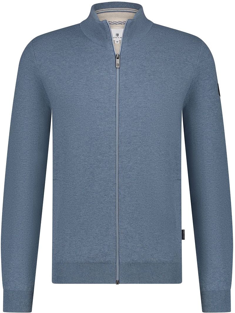 State of Art Vest Katoen Blauw