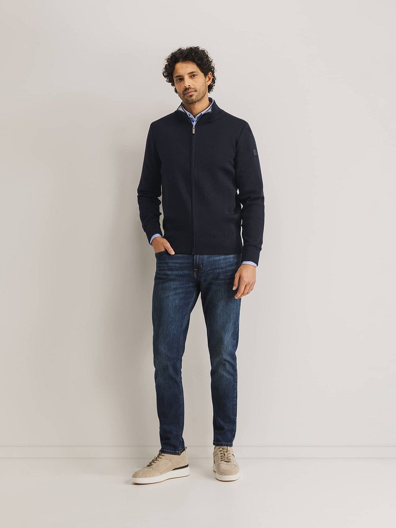 State of Art Vest Wol Blend Navy