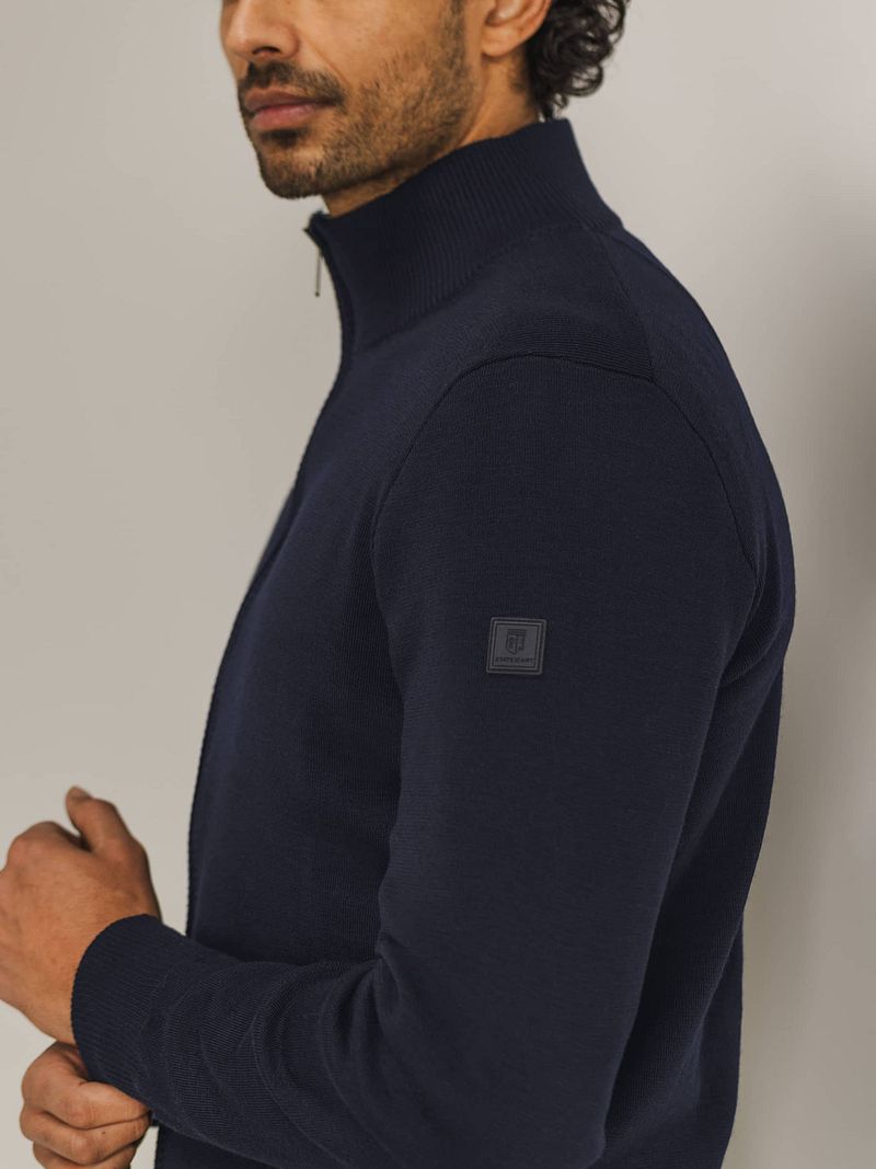 State of Art Vest Wol Blend Navy