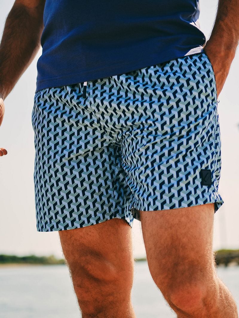 Suitable Badeshorts Druck Navy - Größe M günstig online kaufen