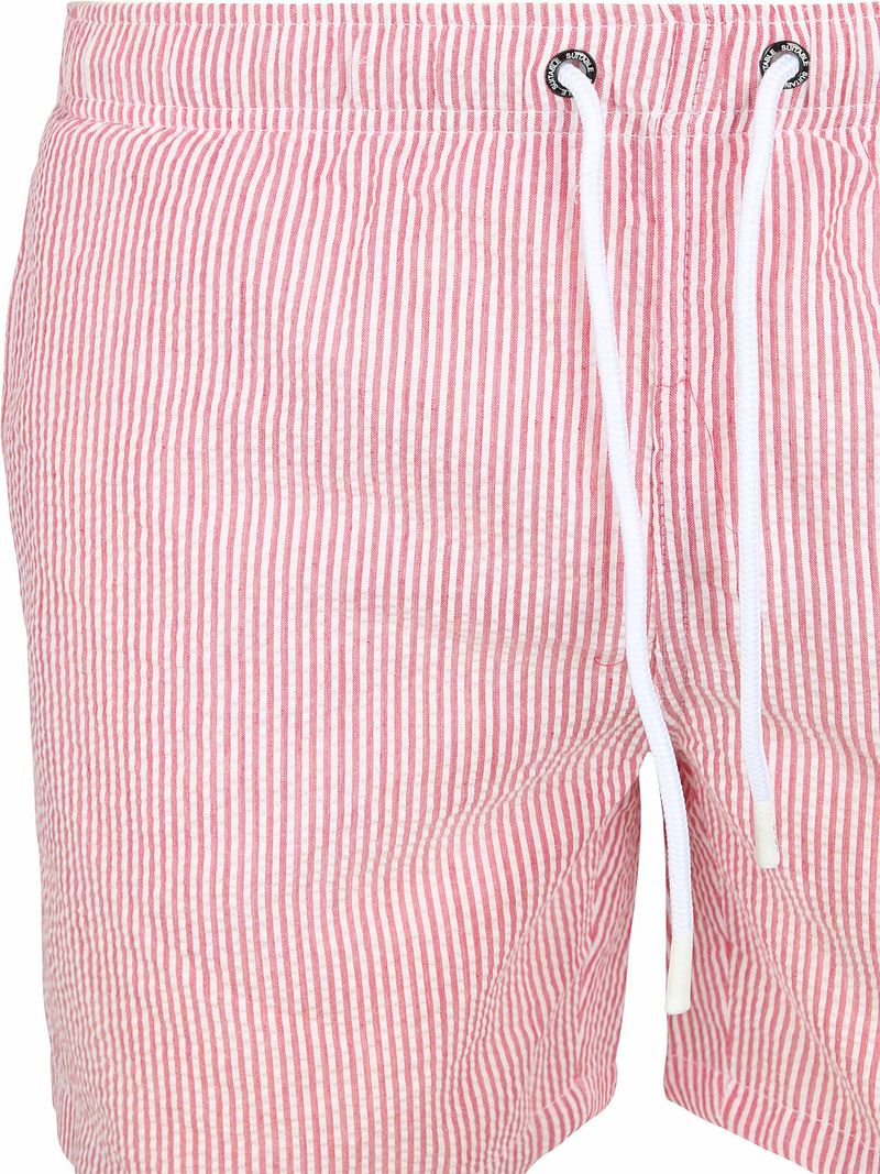 Suitable Badeshorts Stripe Seersucker Rot - Größe L günstig online kaufen