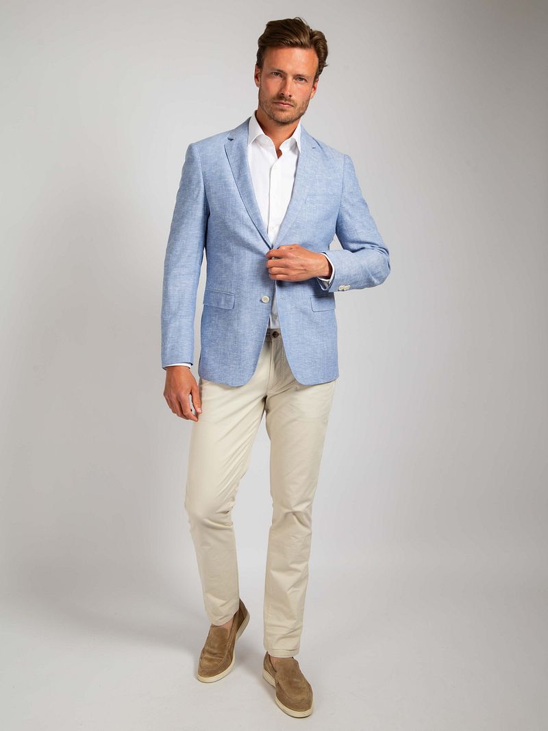 Suitable Blazer Leinen Panama Hellblau - Größe 50 günstig online kaufen