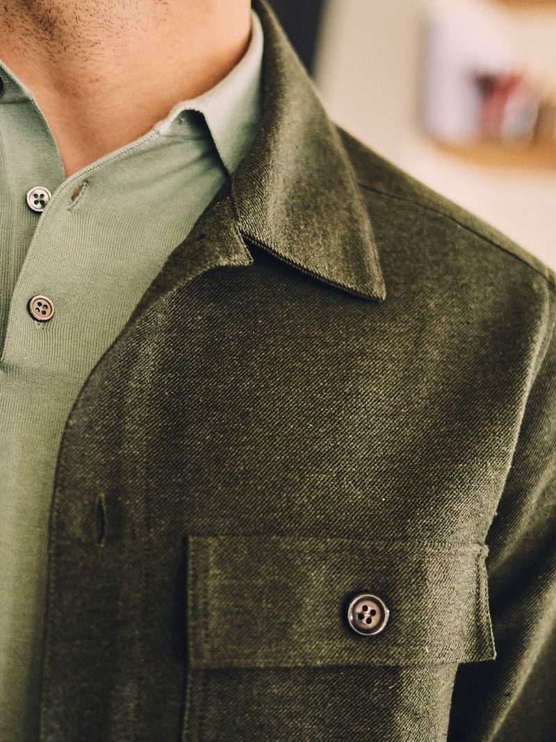 Suitable Drop Loop Overshirt Army Groen