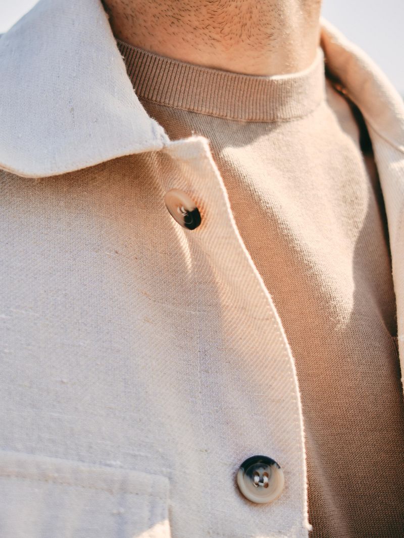 Suitable Drop Loop Overshirt Sand