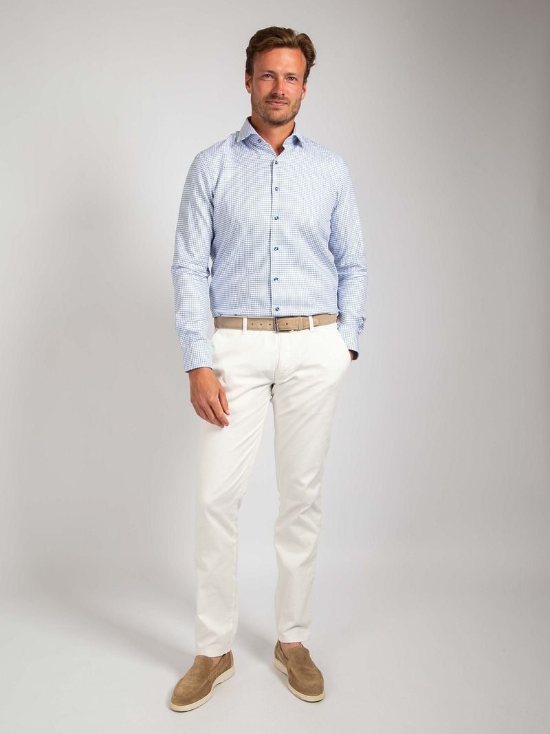 Suitable Hemd Check Print Blau - Größe 43 günstig online kaufen