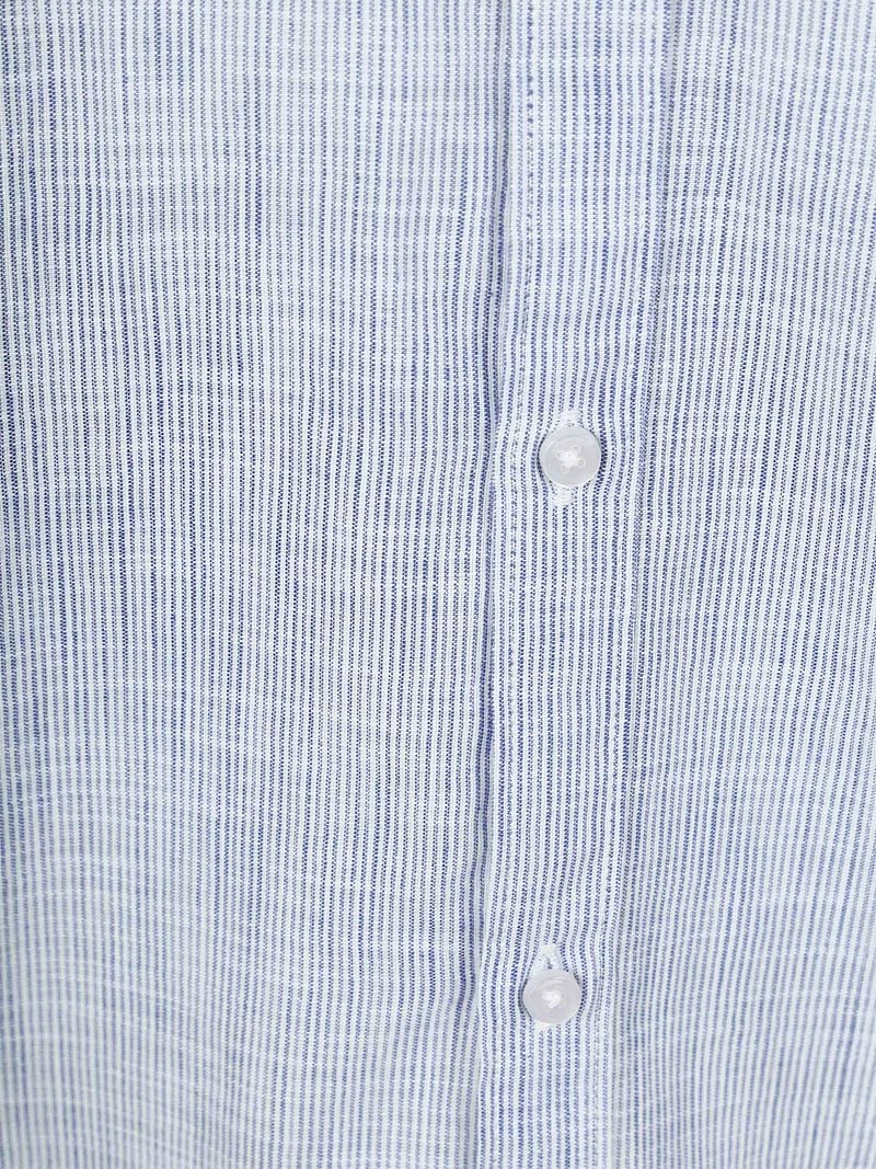 Suitable Hemd Cotton Slub Streifen Blau - Größe XXL günstig online kaufen