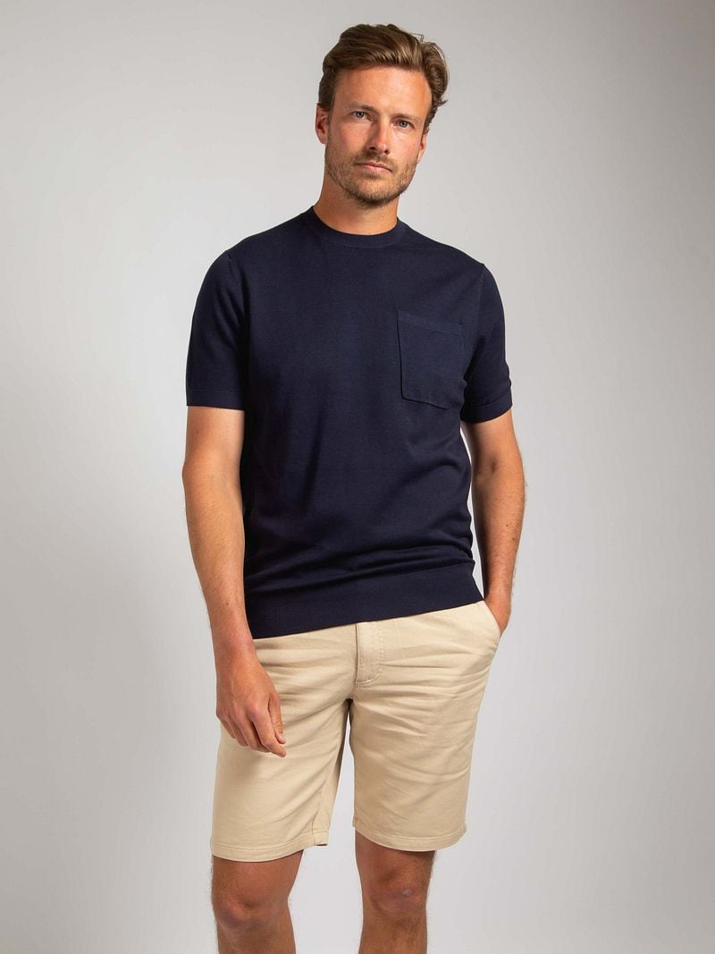 Suitable Knitted T-shirt Pocket Compact Navy - Größe XL günstig online kaufen