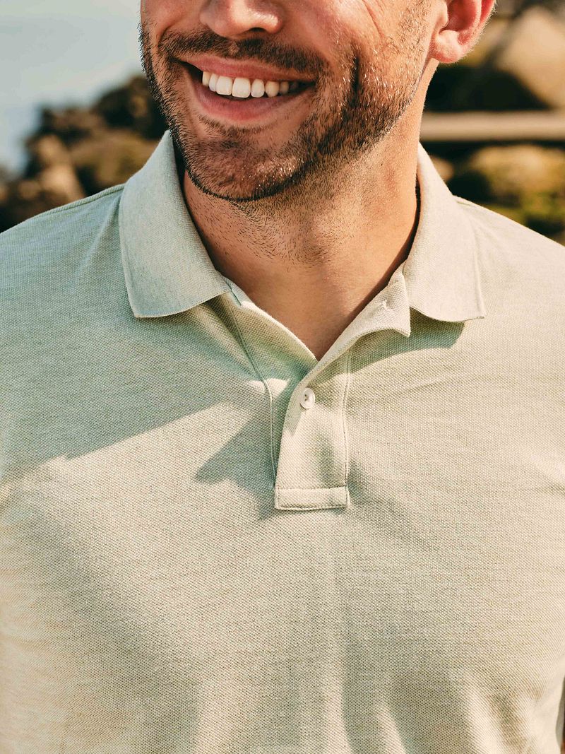 Suitable Mang Poloshirt Hellgrün  - Größe M günstig online kaufen