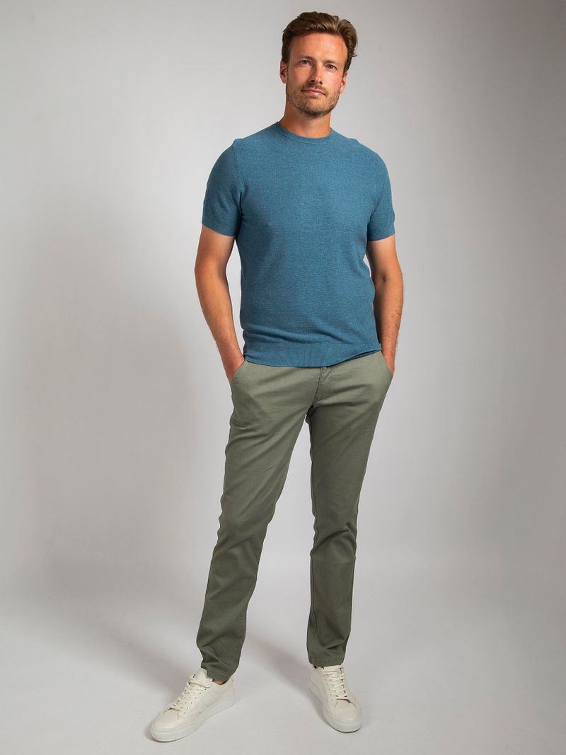 Suitable Piqué T-shirt Leinen Blau - Größe XL günstig online kaufen