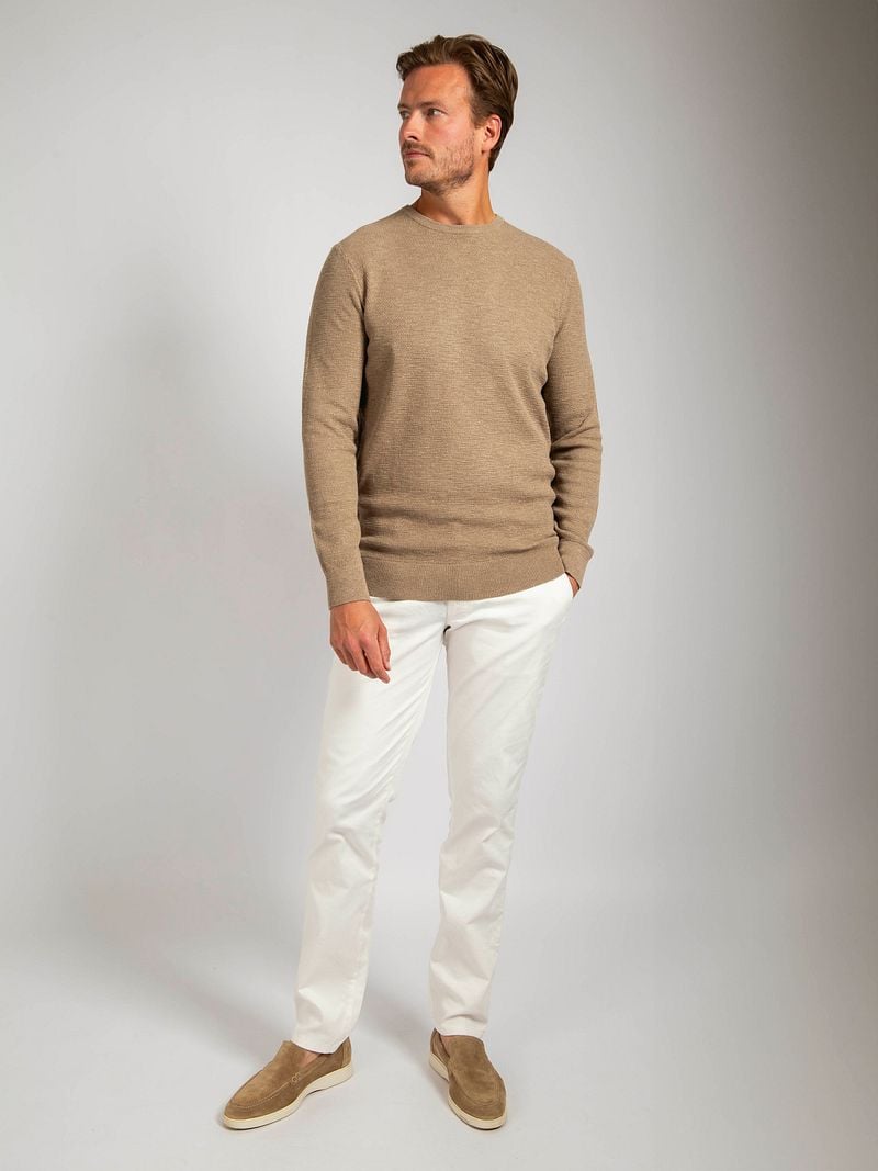Suitable Pullover Structure Slub Beige - Größe L günstig online kaufen