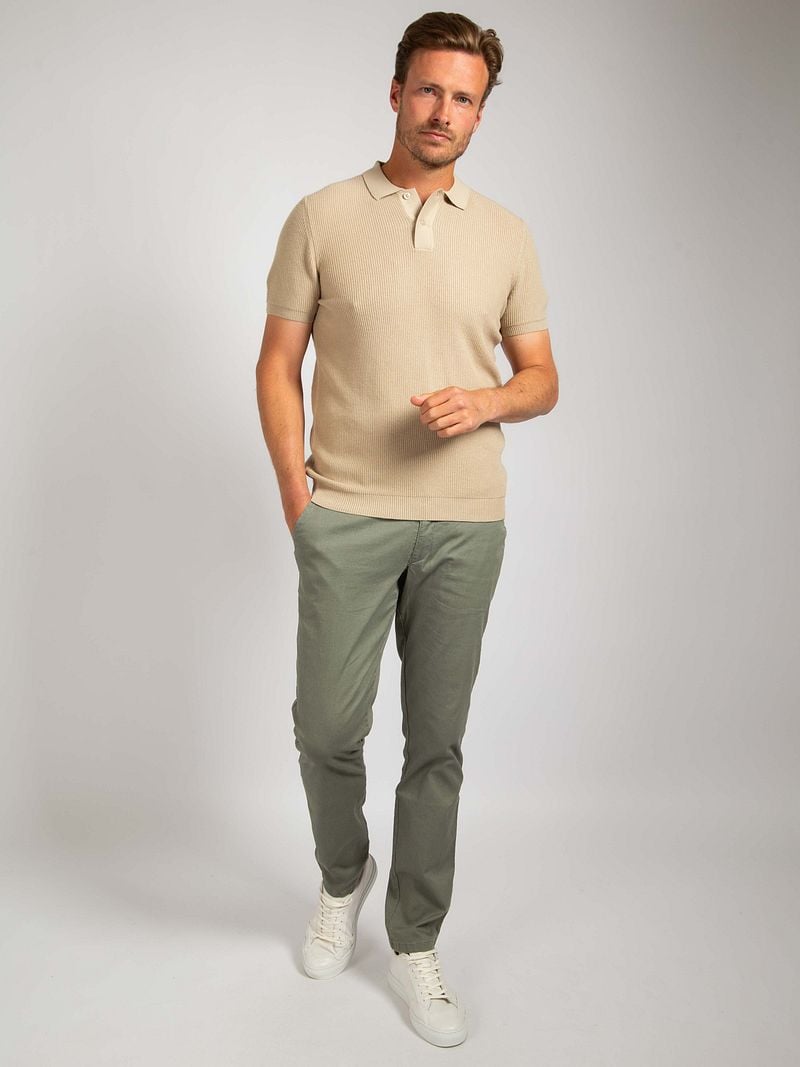 Suitable Respect Poloshirt Structure Knit Beige - Größe XXL günstig online kaufen