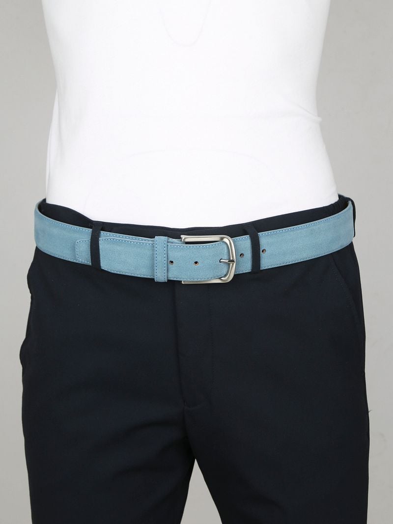 Suitable Riem Suède Leer Blauw