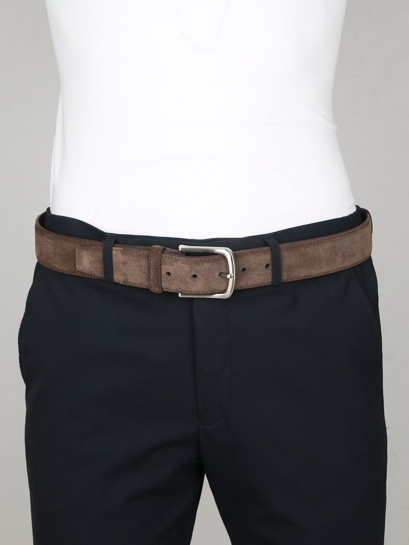 Suitable Riem Suède Leer Bruin