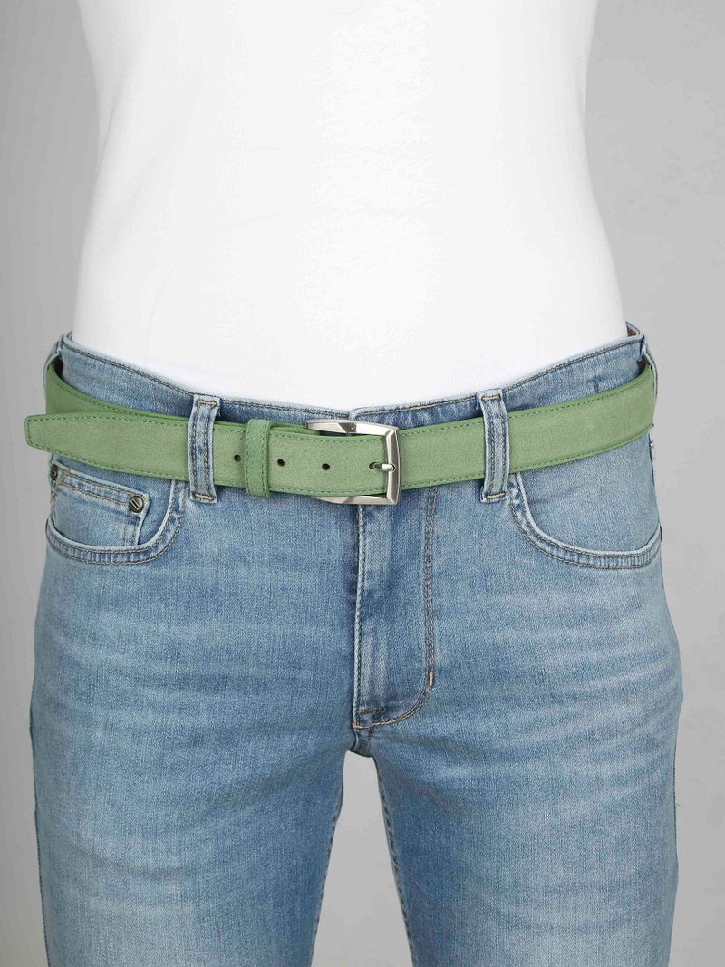 Suitable Riem Suède Leer Groen