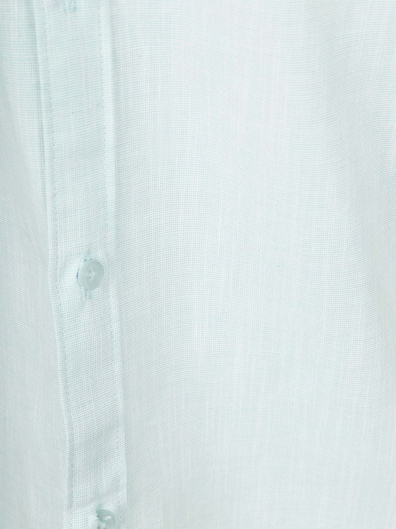 Suitable Short Sleeves Hemd Cotton Slub Hellgrün - Größe M günstig online kaufen