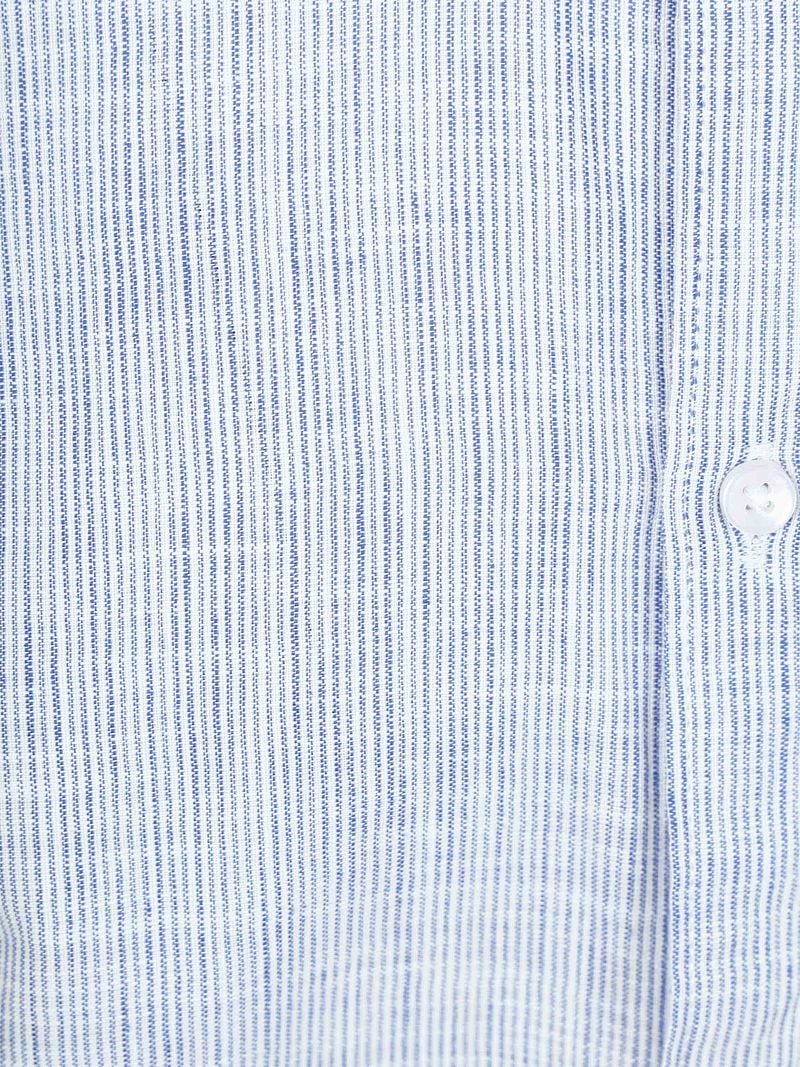 Suitable Short Sleeves Hemd Cotton Slub Streifen Blau - Größe XL günstig online kaufen