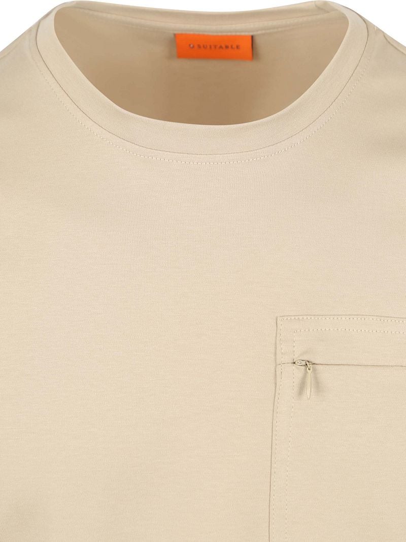Suitable T-shirt Sonny Pocket Beige - Größe S günstig online kaufen