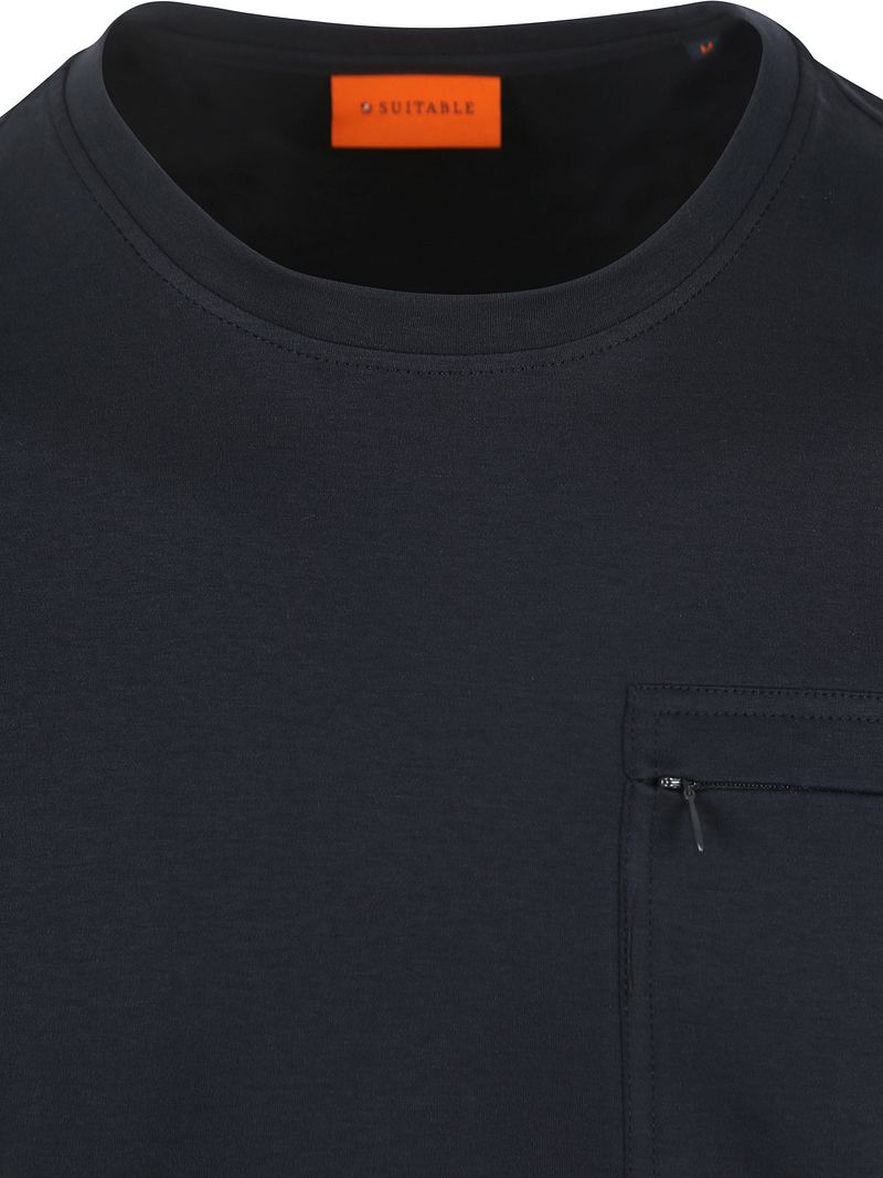 Suitable T-shirt Sonny Pocket Navy