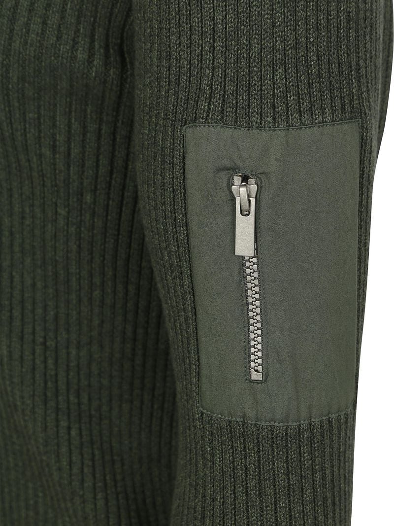 Suitable Mou Half Zip Trui Donkergroen