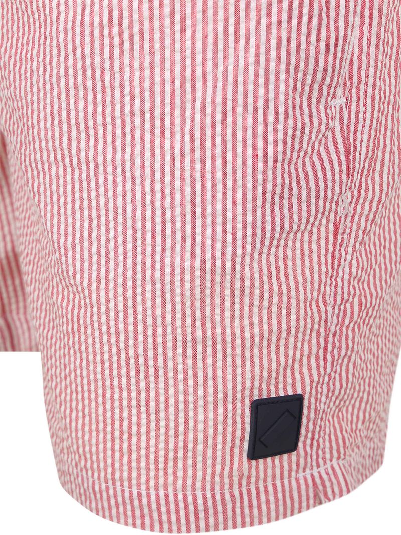 Suitable Zwembroek Stripe Seersucker Rood