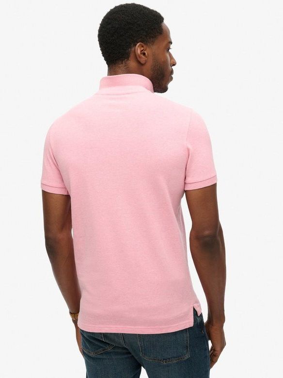 Superdry Classic Poloshirt Melange Roze