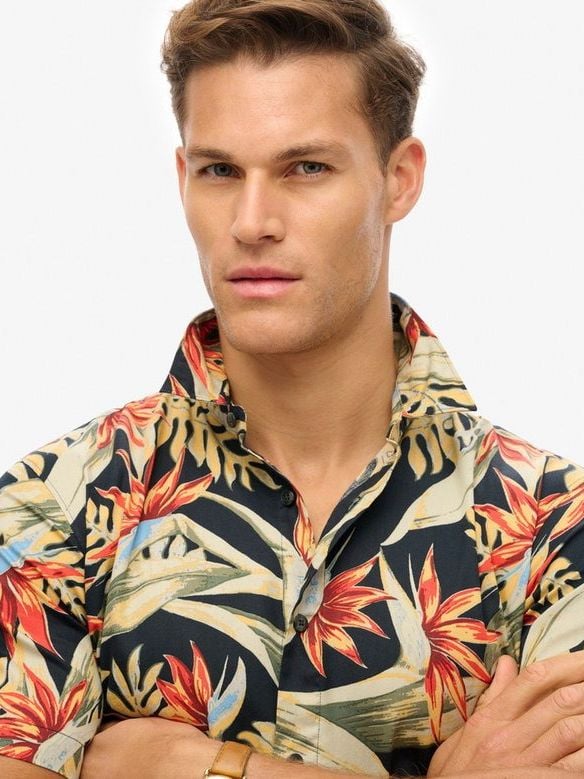 Superdry Shirt Print Hawaiian Bird of paradise