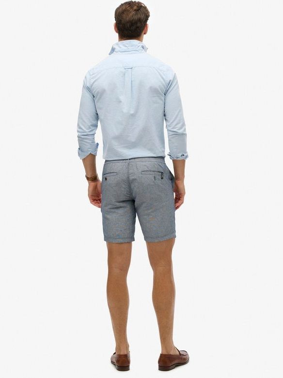Superdry Short Linen Merchant navy Stripe