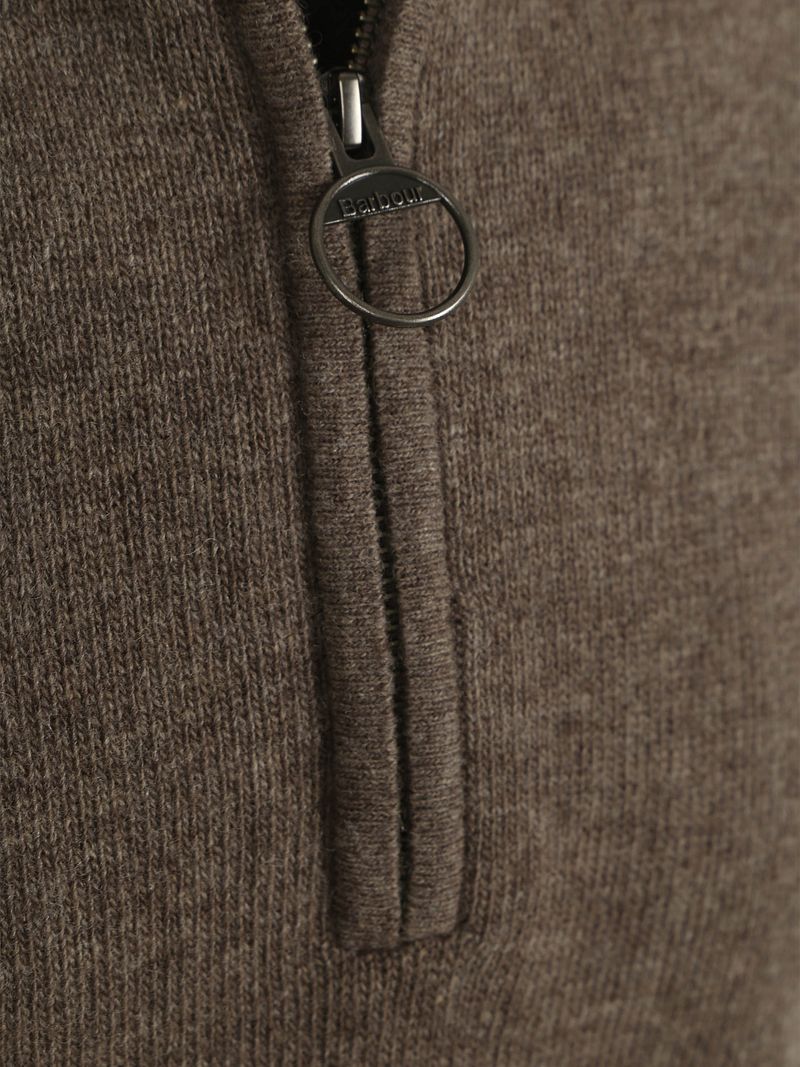 Barbour Half Zip Pullover Wolle Taupe - Größe M günstig online kaufen