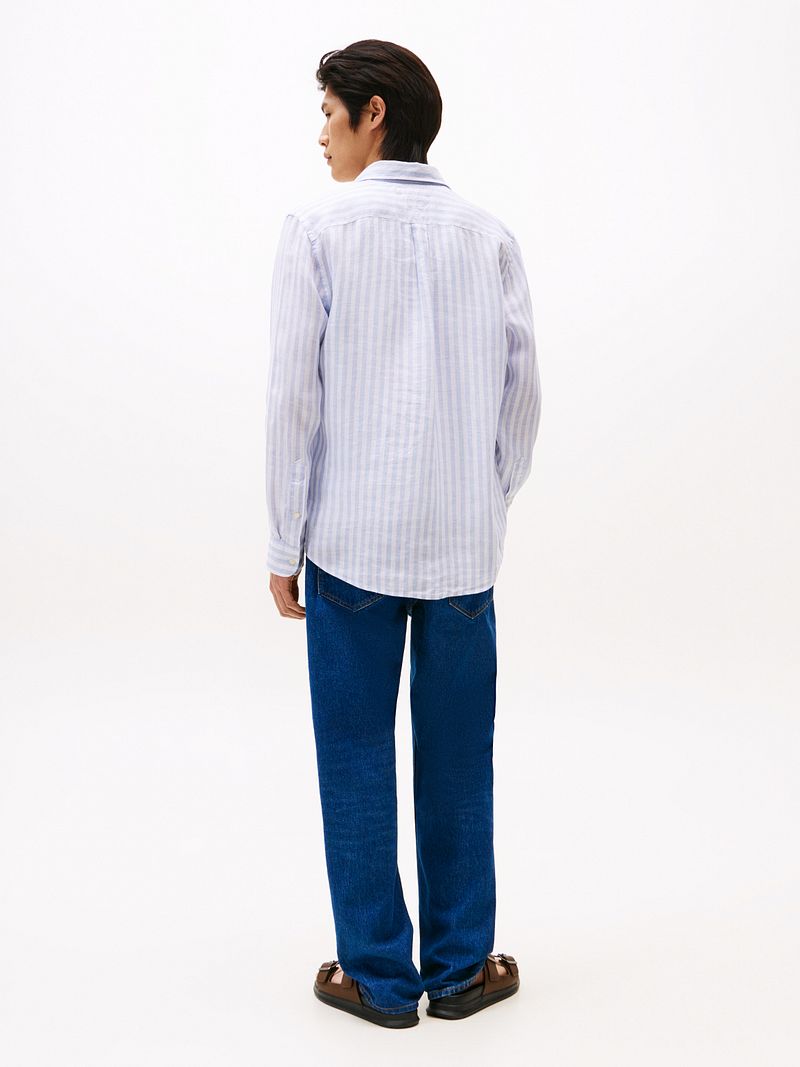 Tommy Hilfiger Hemd Leinen Hellblau - Größe L günstig online kaufen