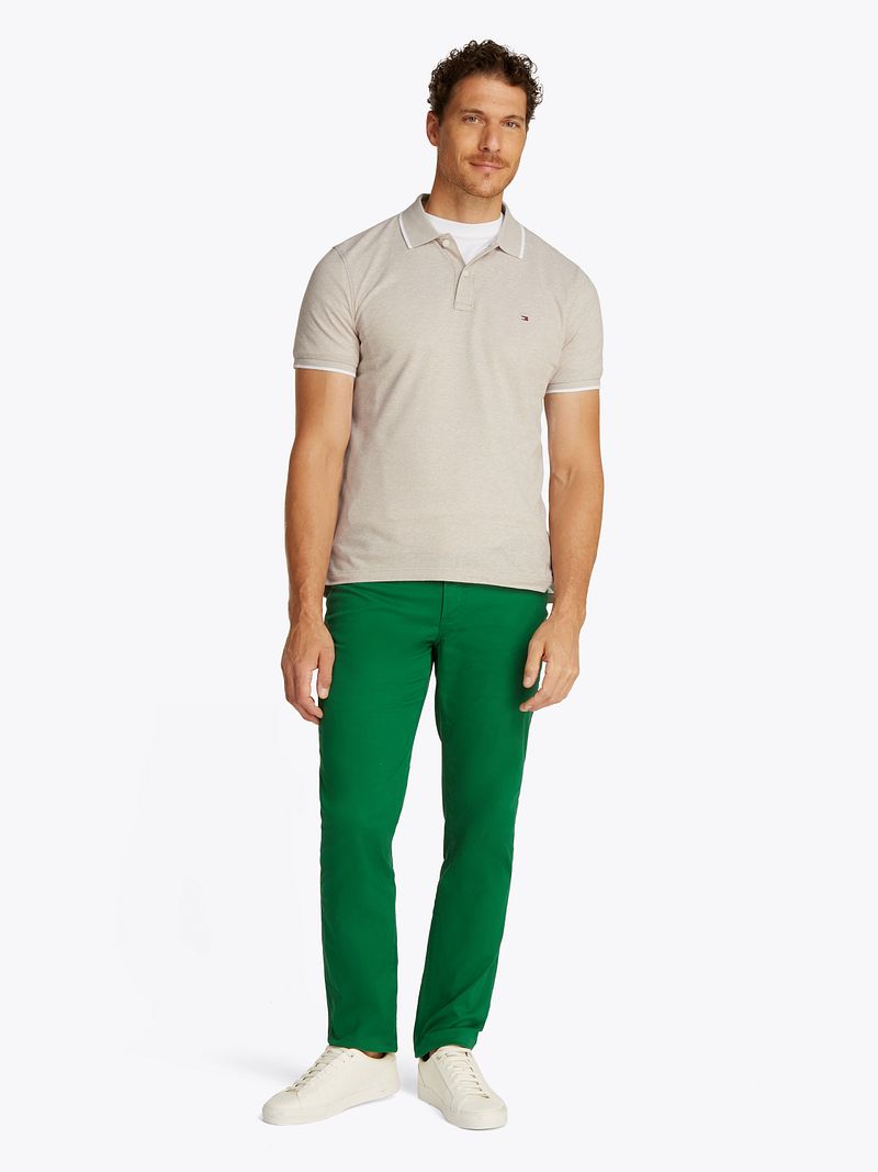 Tommy Hilfiger Linen Piqué Polo Shirt Beige - Größe XXL günstig online kaufen